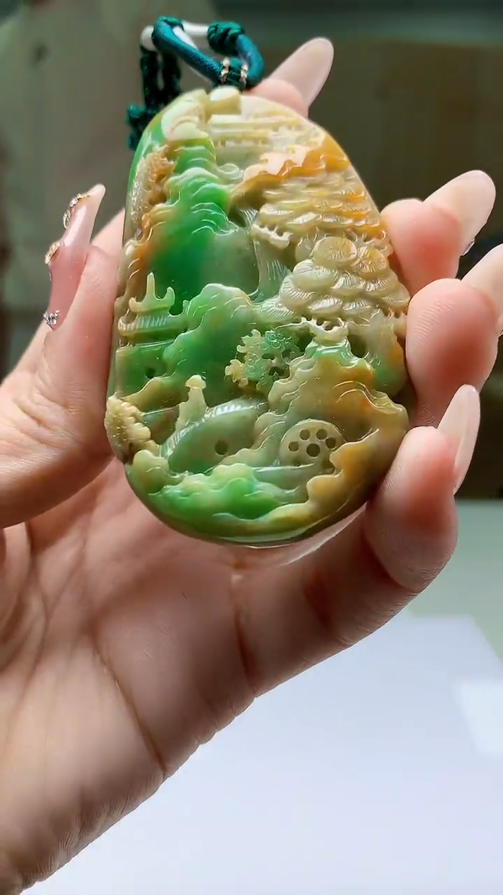 【闪购商品】定制翡翠未镶嵌4990ty-毛货挂件273