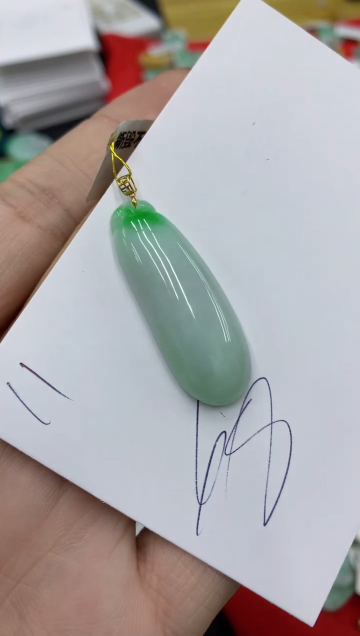 翡翠18K金镶嵌颈饰号链接111111111