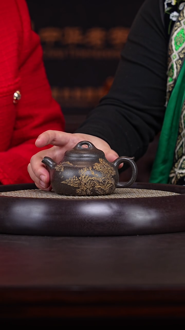 【闪购商品】紫砂茶壶张杏娟26-20 大彬金砂紫砂壶220c