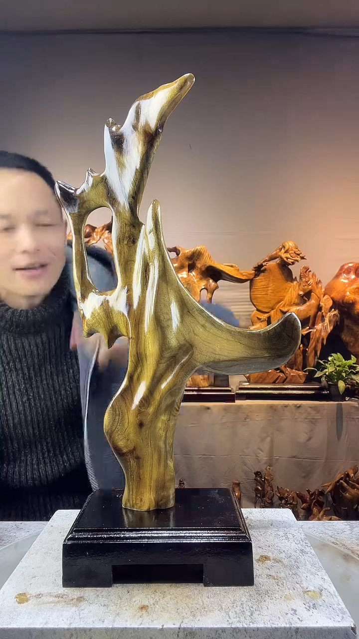 金丝楠健**者小叶桢楠随行摆件19