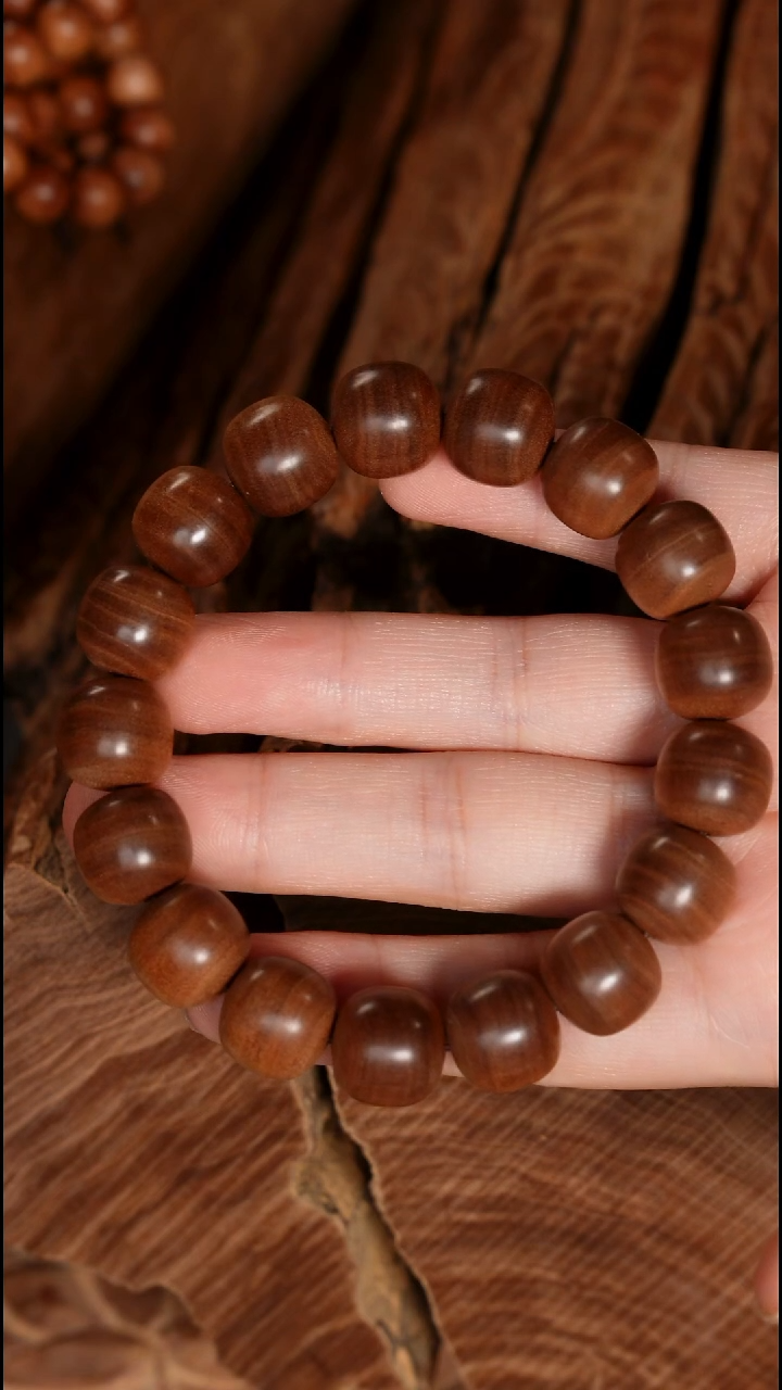 檀香木手串/手链午*睡老山檀香老料12*13单圈