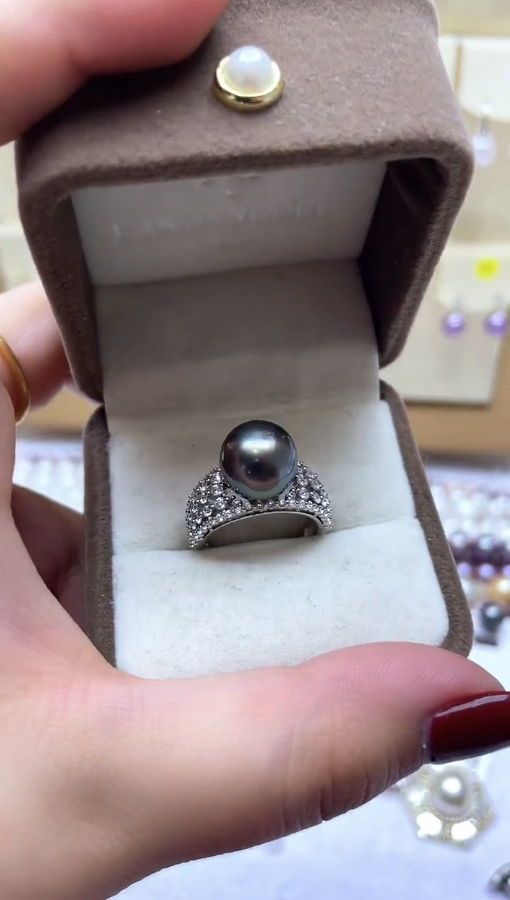 【闪购商品】海水珍珠戒指未镶嵌大溪地戒指