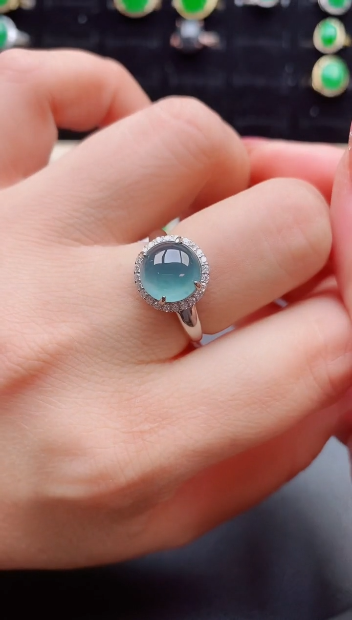 【闪购商品】翡翠戒指银S925镶嵌5080550