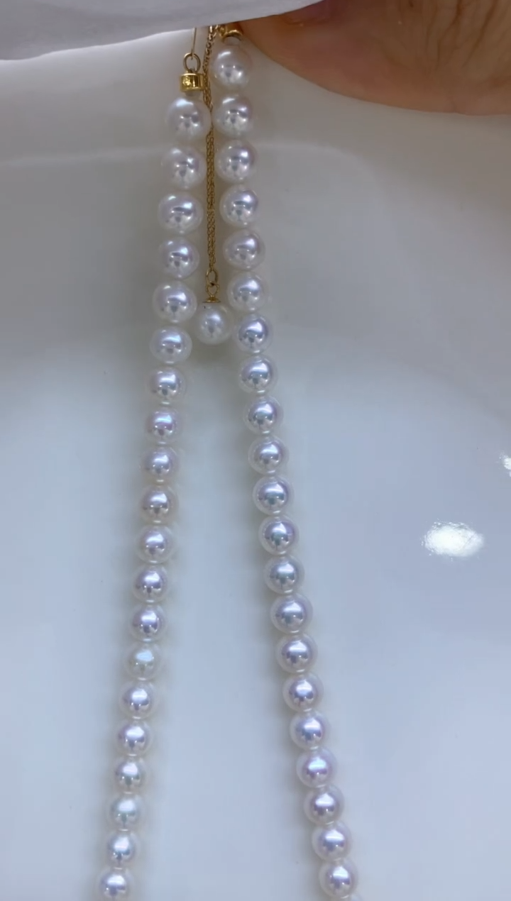 【闪购商品】淡水珍珠项链18K金镶嵌5-6