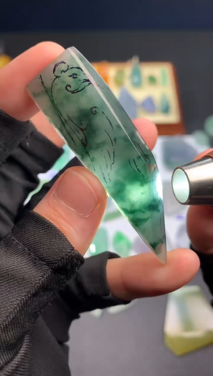 定制翡翠未镶嵌天然翡翠裸石  （含工费）