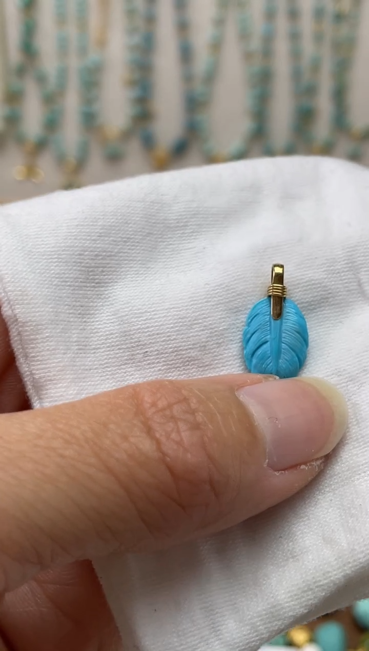 【闪购商品】绿松石珠宝奇石18K金镶嵌100