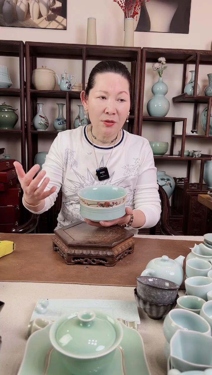 【闪购商品】杯纯手工 梅花画 旋纹洗