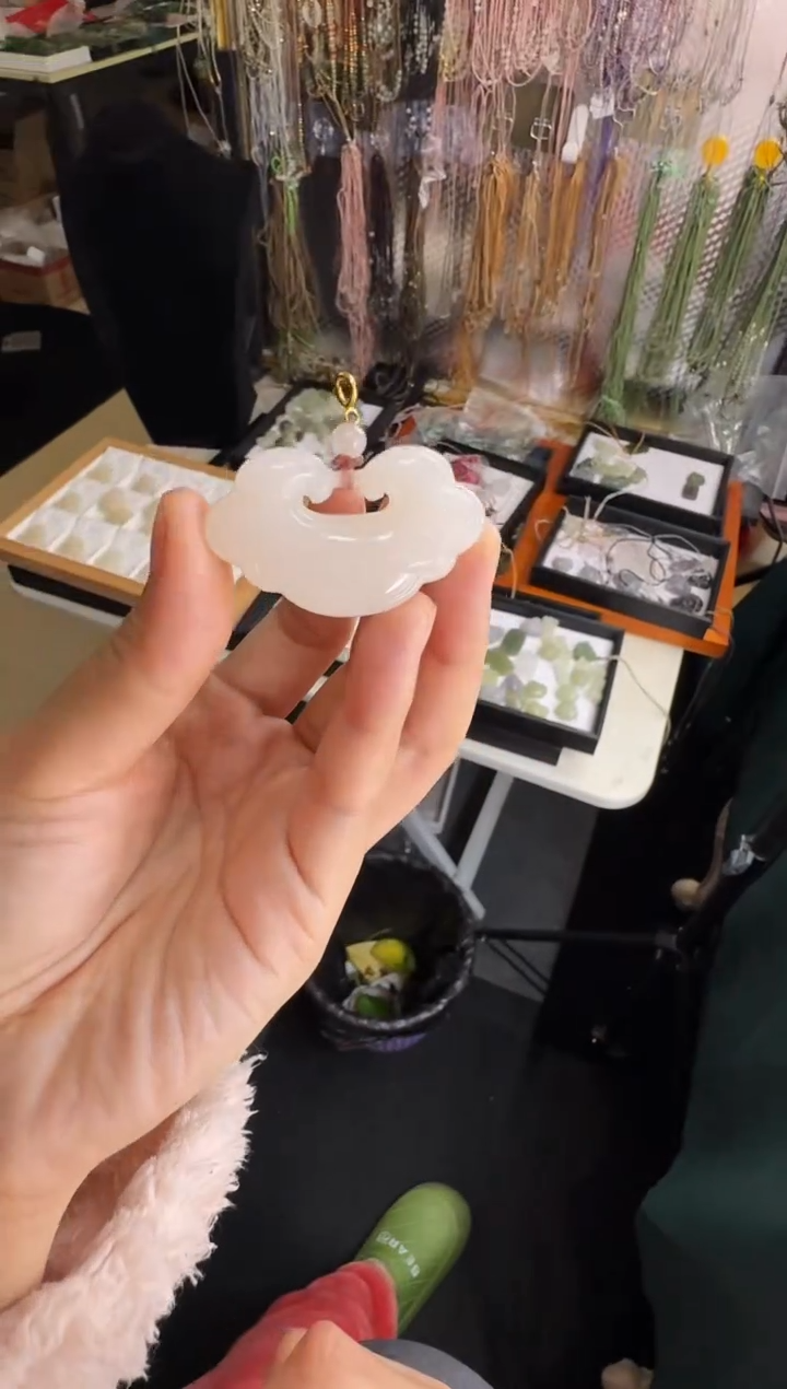 【闪购商品】和田玉颈饰未镶嵌42白玉如意锁