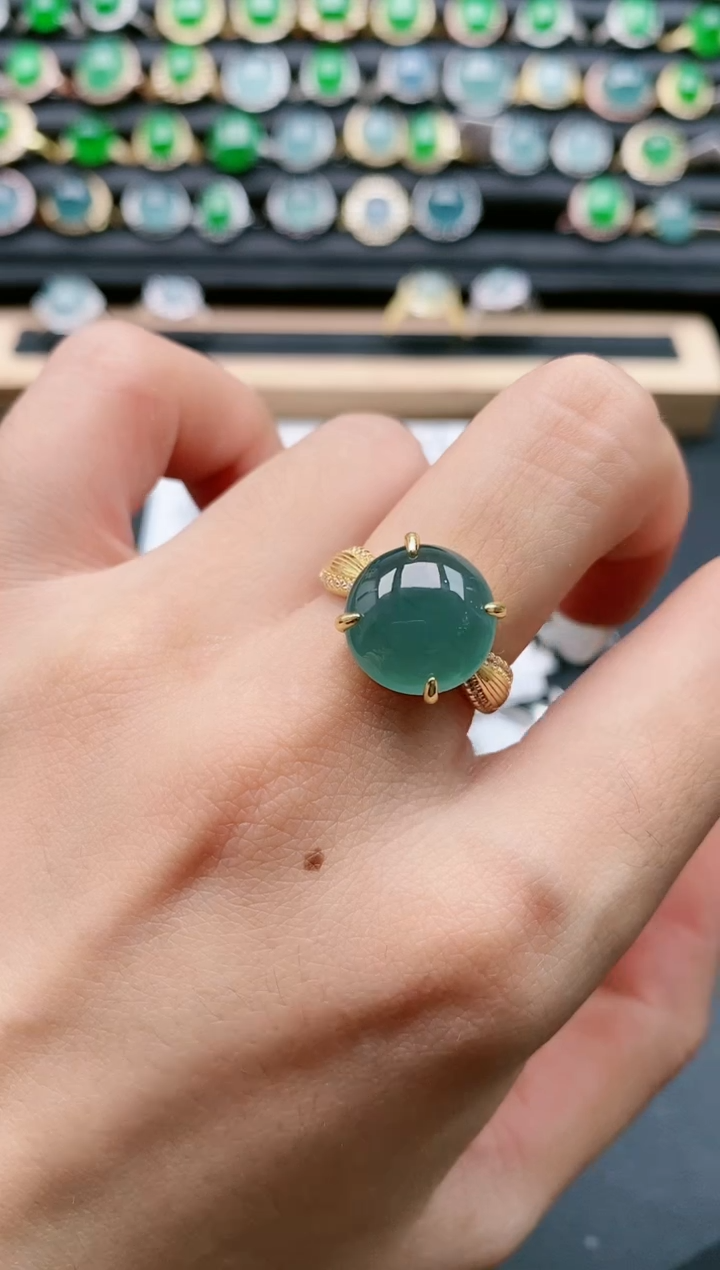 【闪购商品】翡翠戒指银S925镶嵌1111