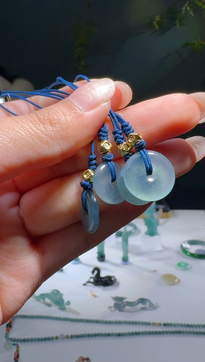 【闪购商品】翡翠颈饰未镶嵌天然A货翡翠多样性发1平安扣