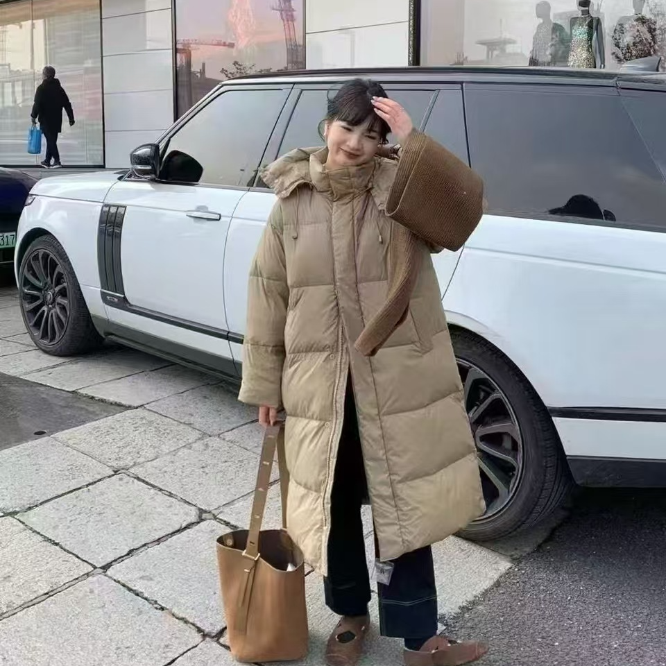 6852帽子可拆卸长款羽绒服