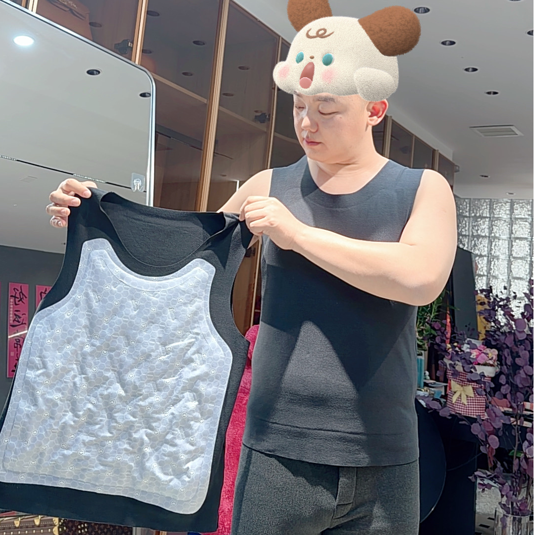 男款棉羊毛保暖背心y