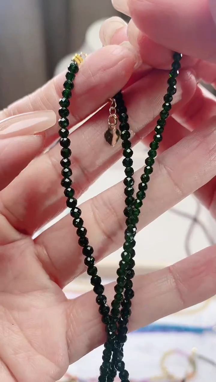 【闪购商品】石榴石（沙弗莱）项链14K金镶嵌诗颜甄选珠宝SYZB73