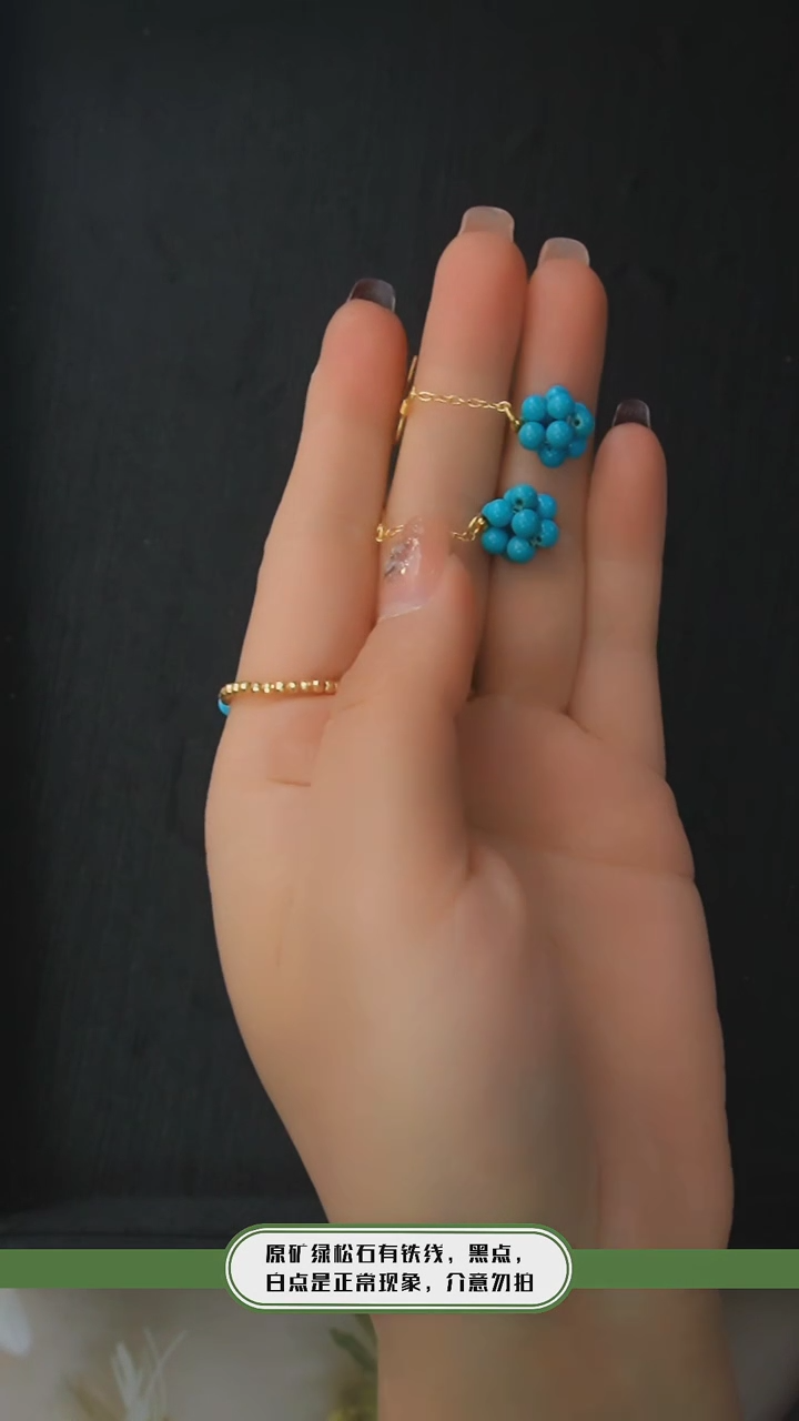 【闪购商品】绿松石耳环银S925镶嵌发货一件