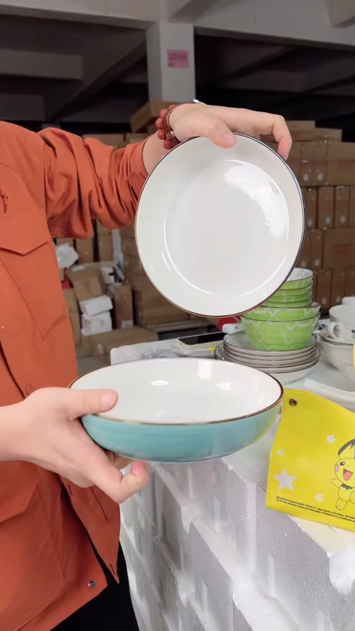 【闪购商品】W顺祥曼迪8英寸饭盘2件套（梦幻-绿）