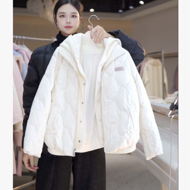 连帽运动风羽绒服 815778