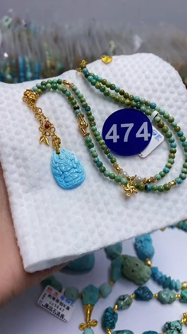 【闪购商品】绿松石项链银S925镶嵌474