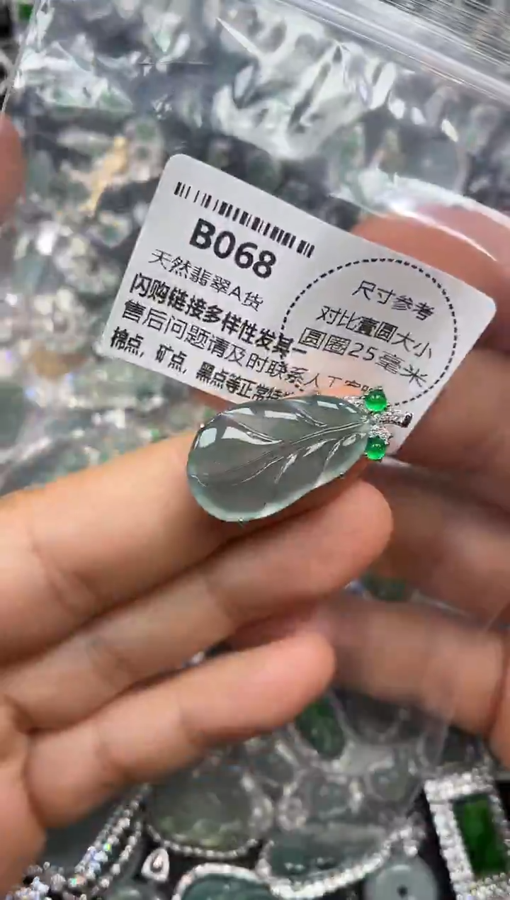 颈饰未镶嵌翡翠B068吊坠