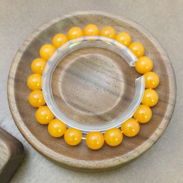 佳玺饰品 205 油黄 10mm手链 多样性发货