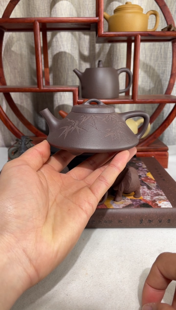 【闪购商品】紫砂茶壶台西底板朱泥合瓢160cc