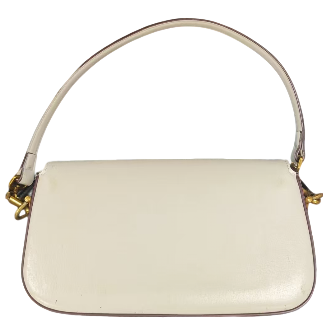 TOLEX2025新款手工时尚旧豆腐百搭女包白色