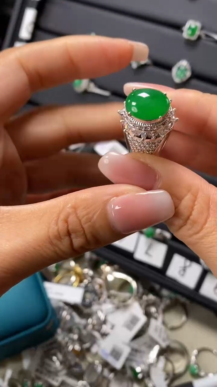 【闪购商品】翡翠戒指未镶嵌9184锐