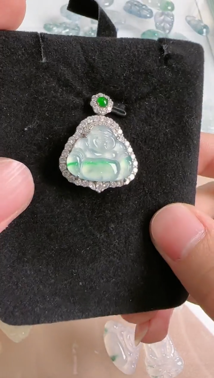 【闪购商品】翡翠吊坠(不含链)银S925镶嵌··
