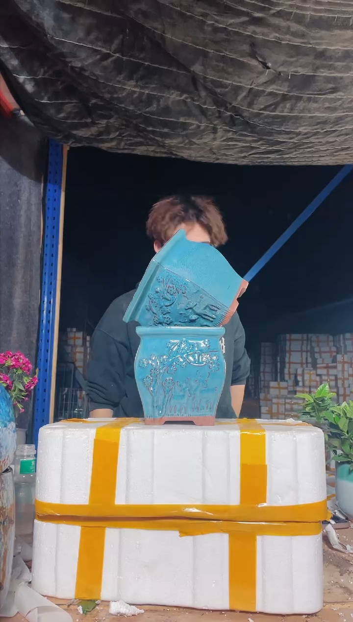 紫砂花盆宜兴紫砂粗陶花盆14-17