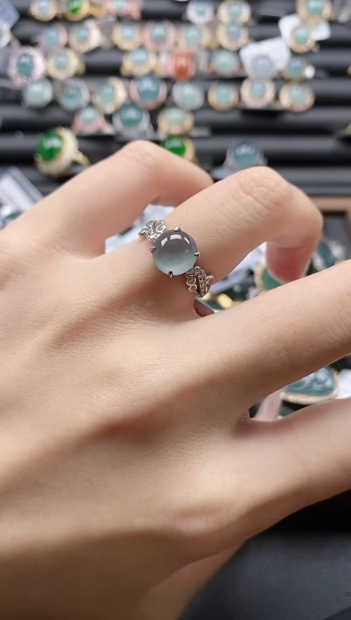 【闪购商品】翡翠戒指银S925镶嵌15151