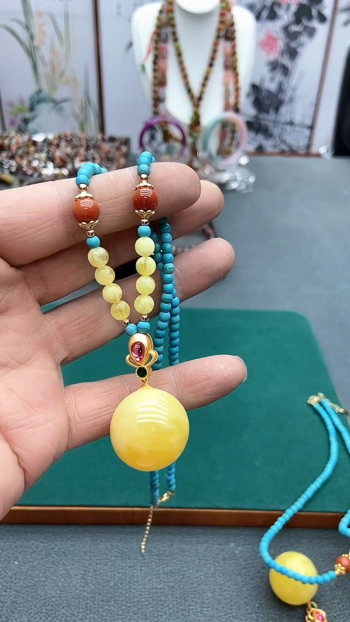 【闪购商品】蜜蜡颈饰未镶嵌A907 吊坠