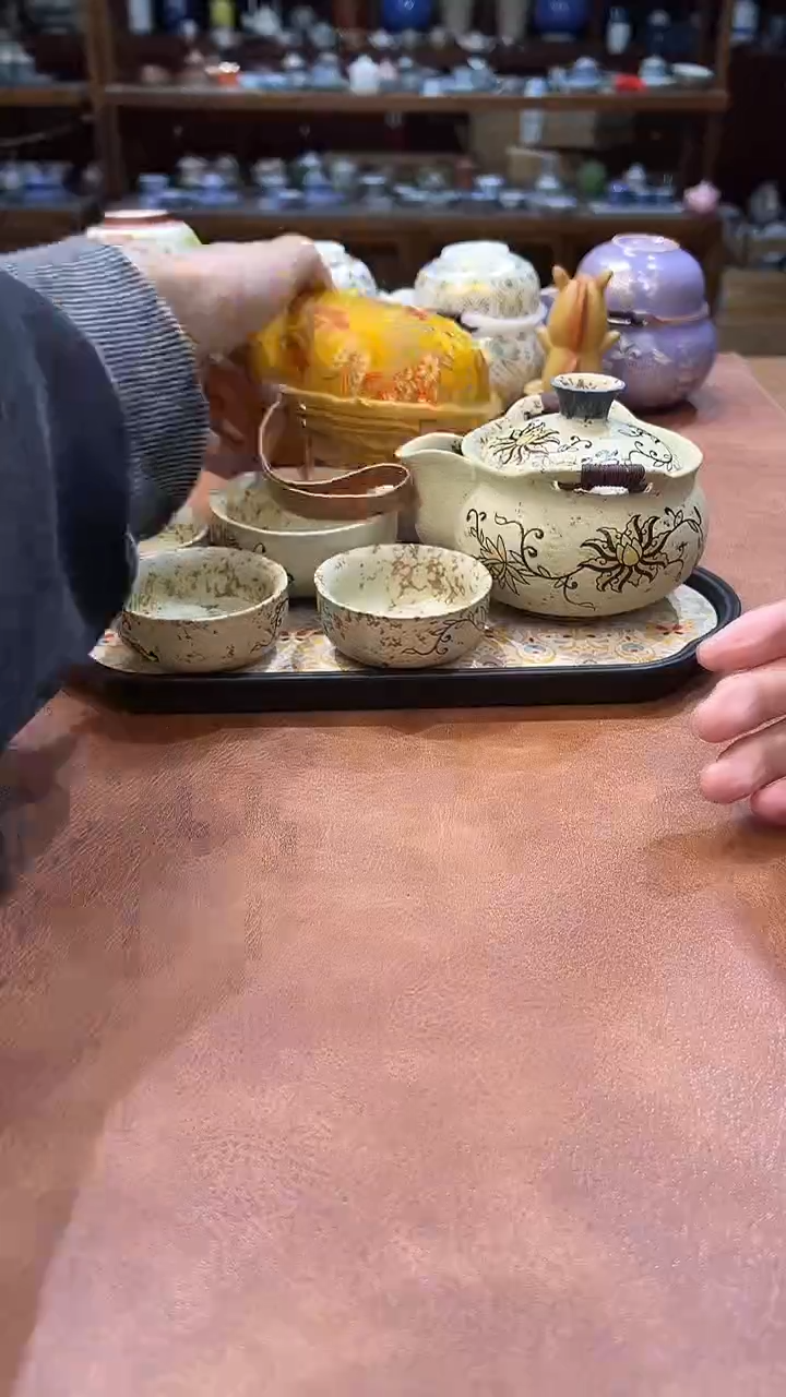 真的很便宜会开片的旅行茶具