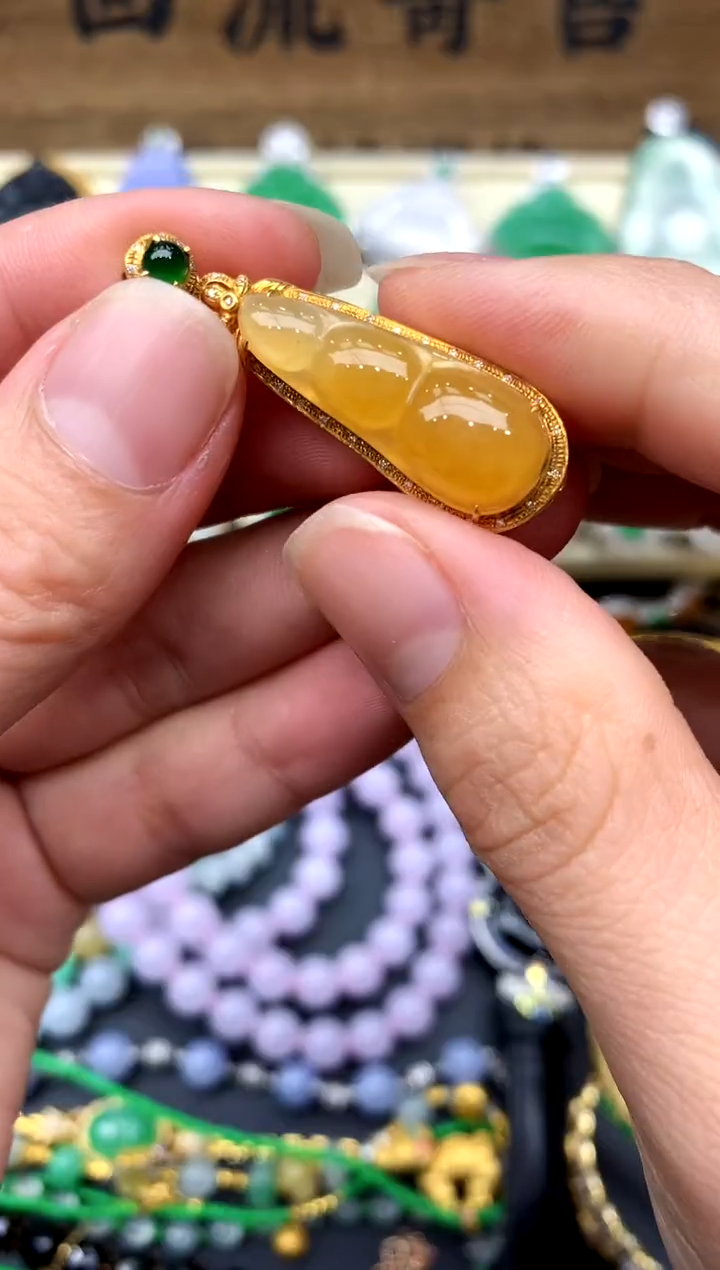 【闪购商品】翡翠颈饰18K金镶嵌326-中国好珍宝