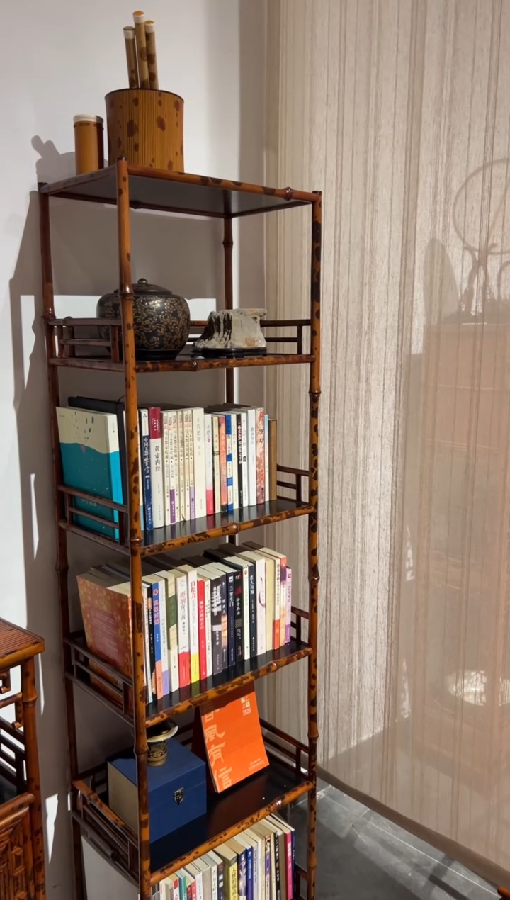 【闪购商品】扇子湘妃竹书架现货