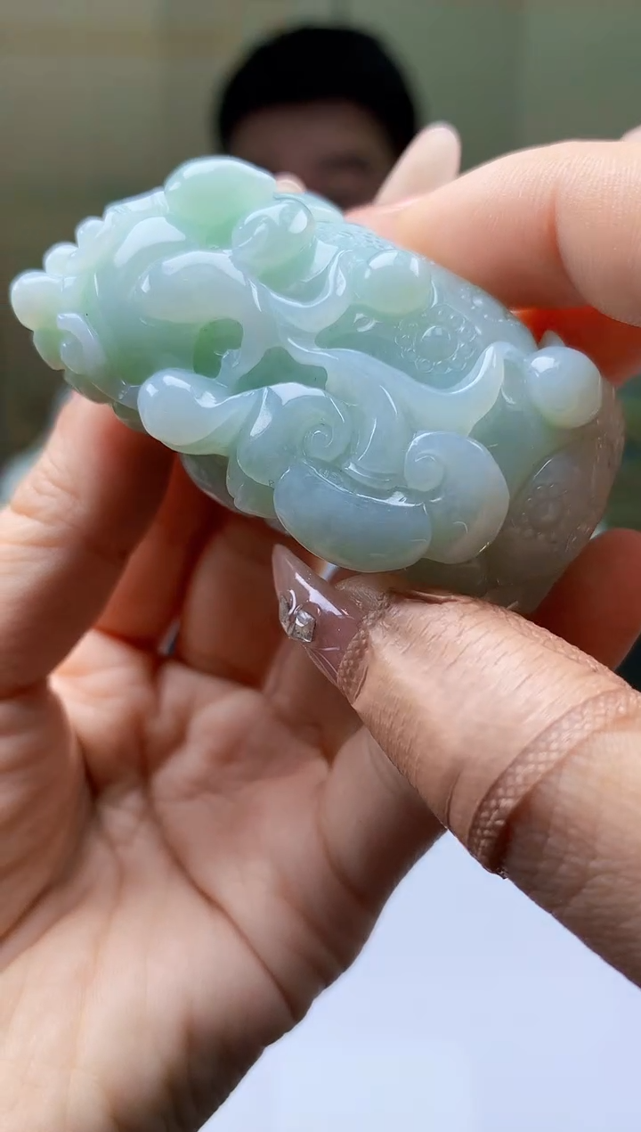【闪购商品】定制翡翠未镶嵌5028ty-毛货挂件97