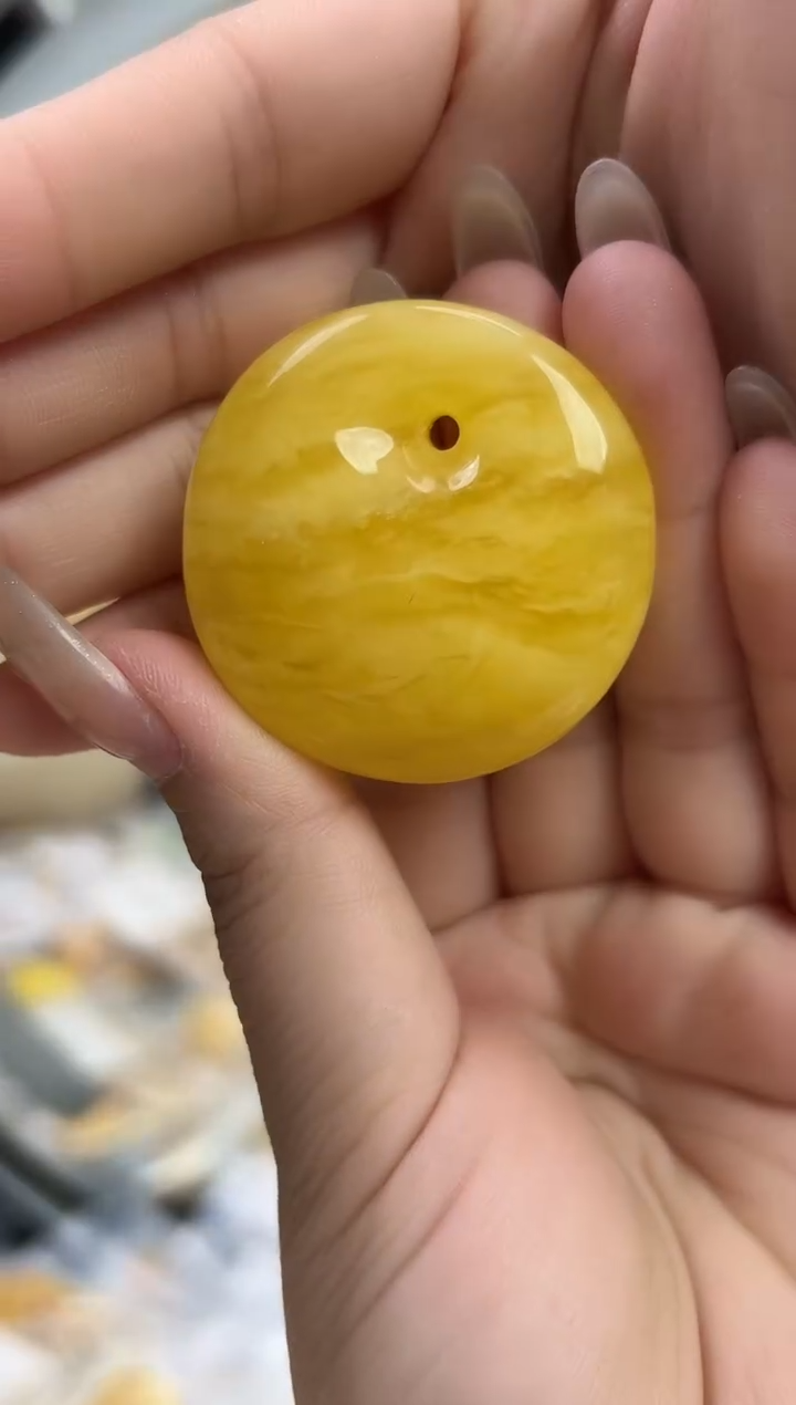 裸石琥珀未镶嵌琥珀蜜蜡吊坠