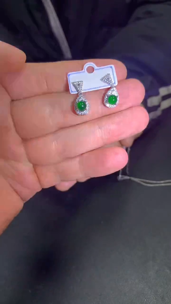 【闪购商品】翡翠耳饰未镶嵌0984701146/多样性发一