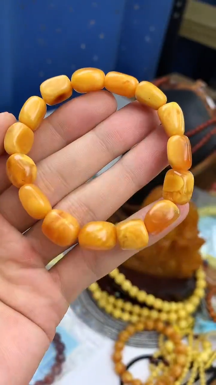 裸石蜜蜡未镶嵌手串卡11