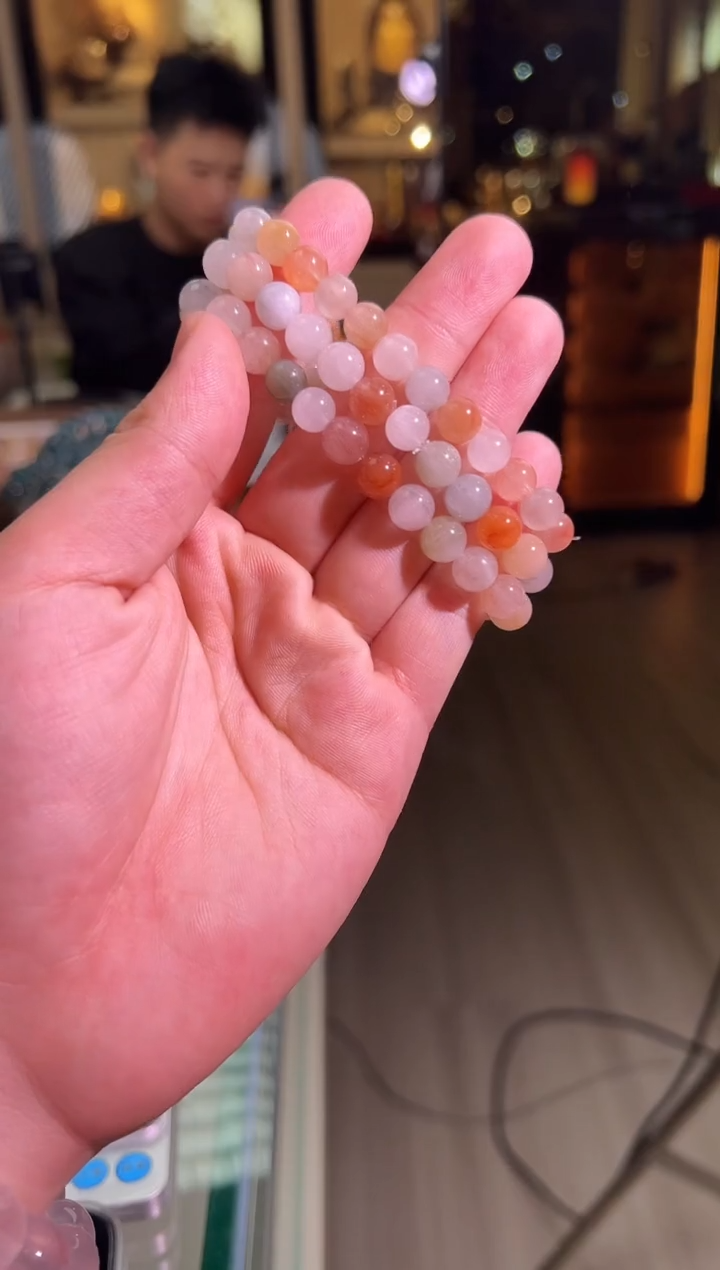 未镶嵌手链水晶8mm+猫眼彩兔毛（多样性发一）