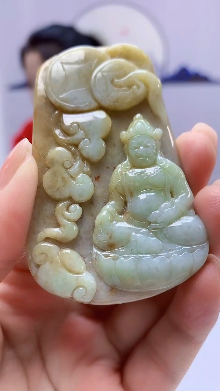 【闪购商品】定制翡翠未镶嵌4902ms-毛货财神112