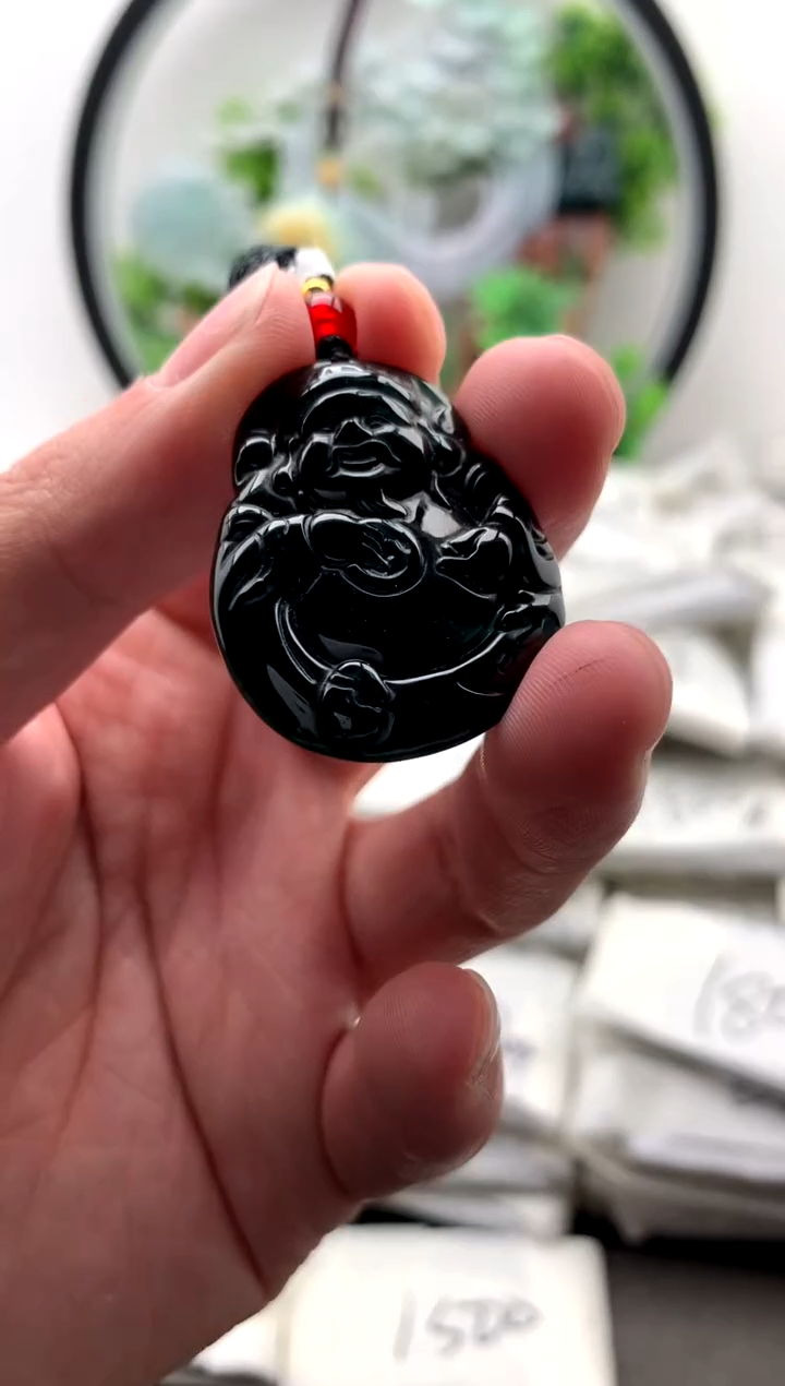 【闪购商品】翡翠颈饰未镶嵌小财神1 【品质一般能接受再拍】