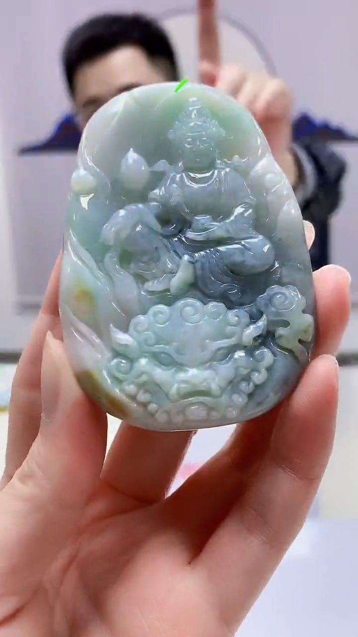 【闪购商品】定制翡翠未镶嵌5153zm-毛货挂件82观音