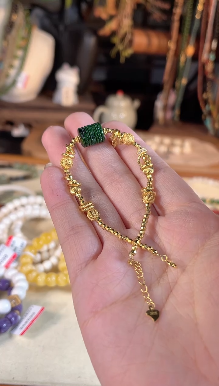 【闪购商品】翡翠手链银S925镶嵌多样性发货其一