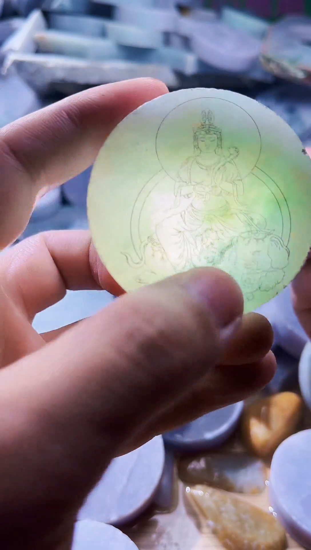 翡翠未镶嵌颈饰翡翠A货  郑   756