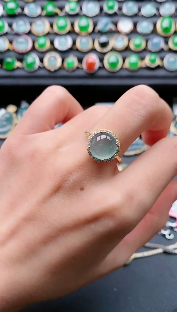 【闪购商品】翡翠戒指银S925镶嵌11111