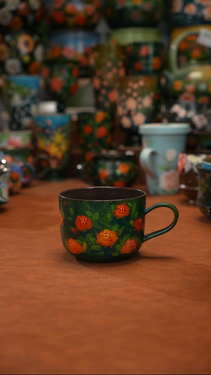 紫砂油画   釉下彩   杯子