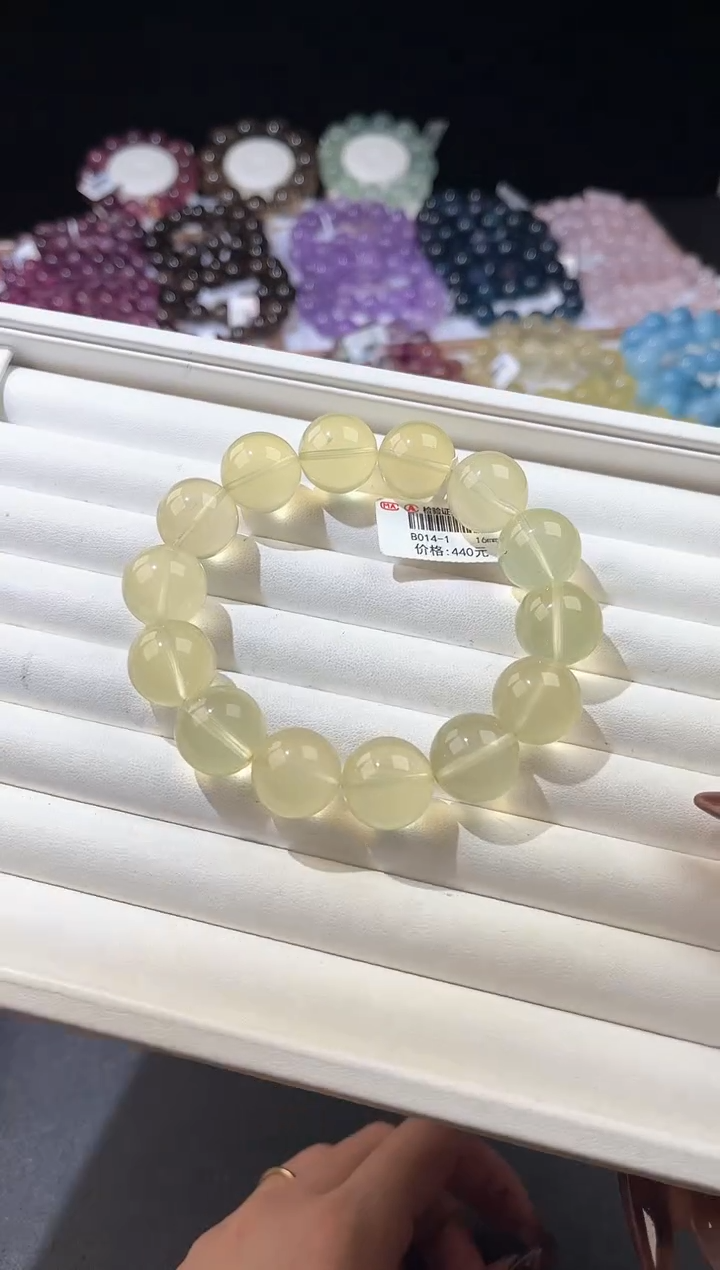 【闪购商品】水晶手链未镶嵌多样性发一黄泡泡16mm