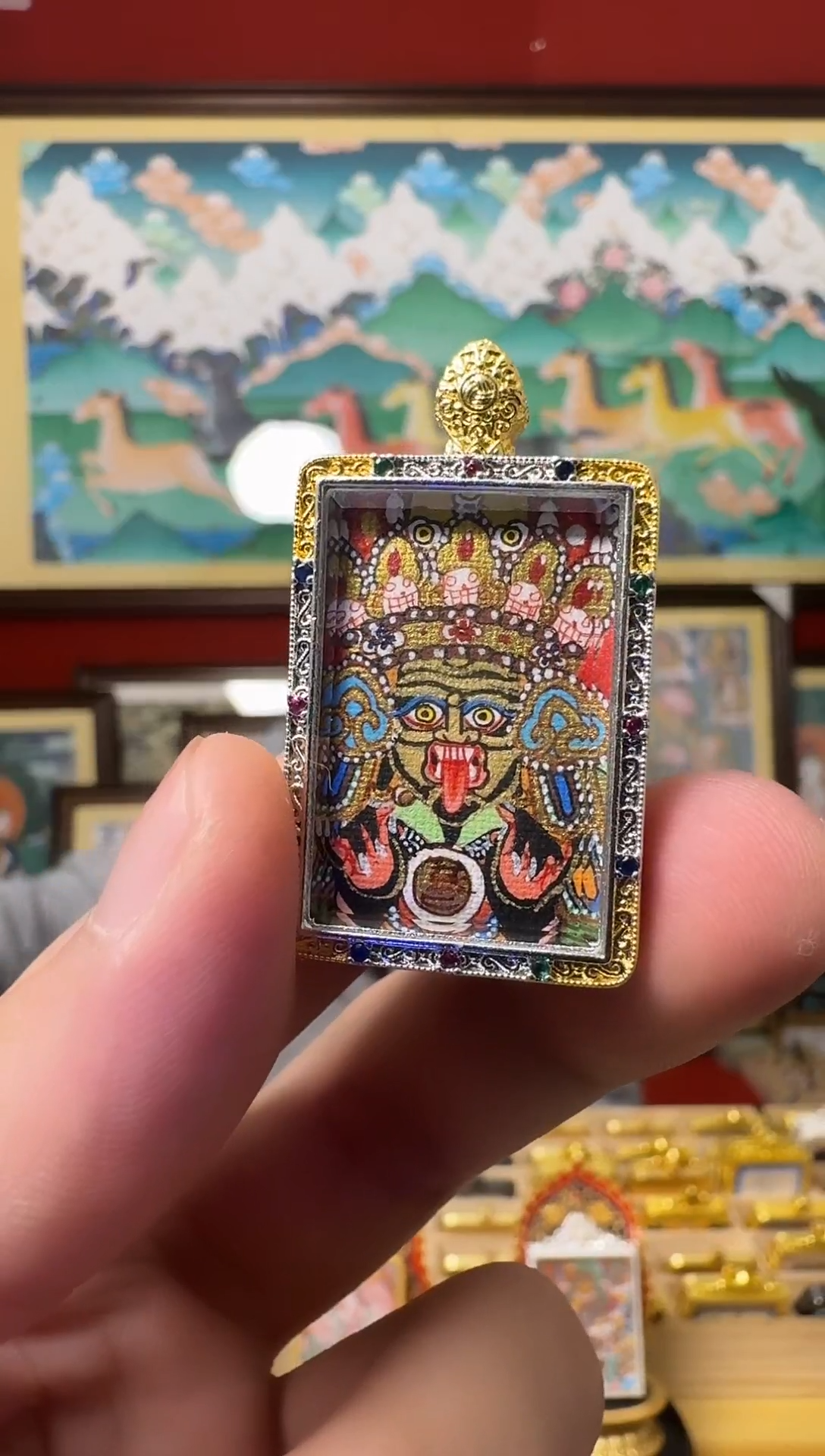 吊坠扎老师-热贡纯手绘-刀刀