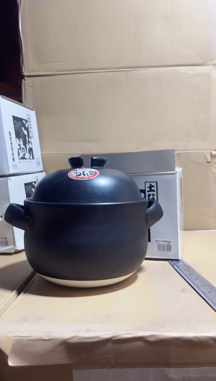陶瓷土釜砂锅双盖土锅达摩大黑锅3合