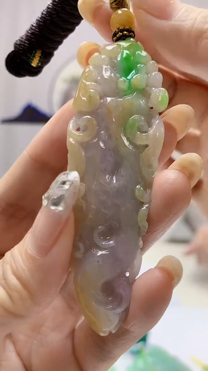 定制翡翠未镶嵌4868DD-毛货挂件138