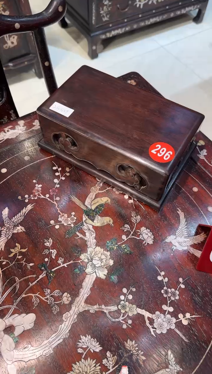 木木头款黄花梨印章扣盒980